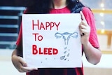 #HappyToBleed campaign photo