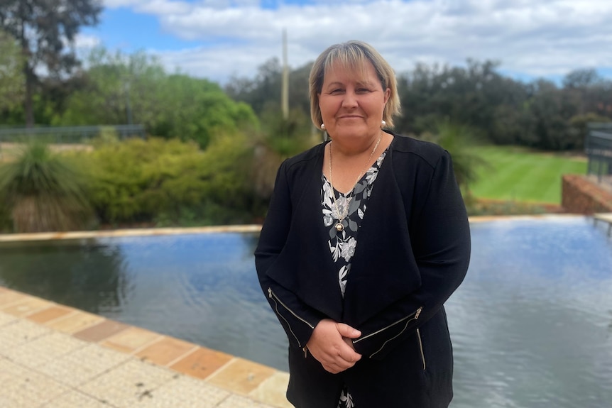 City of Gosnells Mayor Terresa Lynes stands in the council gardens