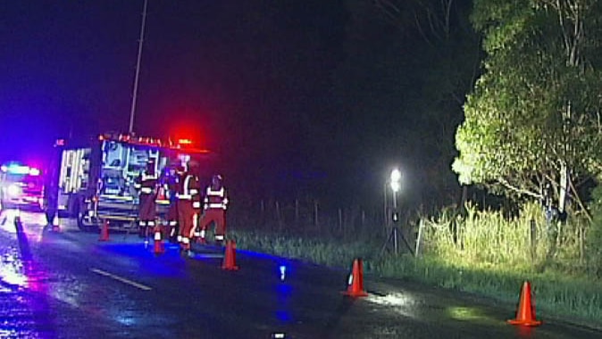 Police at spot where body was discovered near Carrum Downs, Vic
