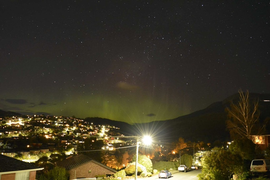 The Aurora Australis visible from suburban Hobart.