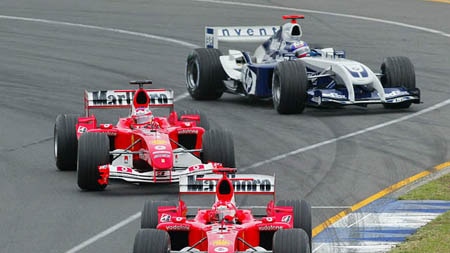 Michael Schumacher leads the Australian GP