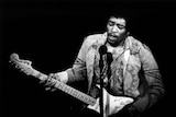 Jimi Hendrix performs at the Fillmore East