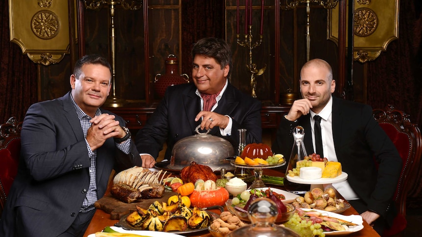 Masterchef judges Gary Mehigan, Matt Preston and George Calombaris (left to right).