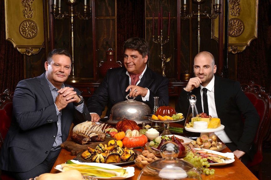 Masterchef judges Gary Mehigan, Matt Preston and George Calombaris (left to right).