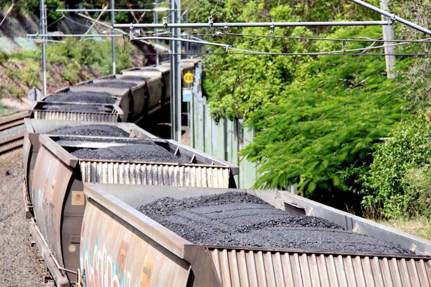 A coal freight train