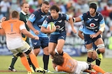 Jan Serfontein of the Bulls in action against the Cheetahs at Bloemfontein on March 7, 2015.