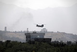 US Chinook on Afghan embassy after Taliban take over