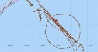 Tracking marks of the Seabed Constructor.