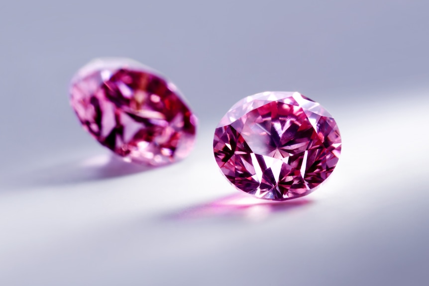 Two pink diamonds.