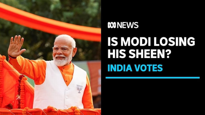 Is Modi Losing His Sheen? India Votes: Narendra Modi waves at a crowd.