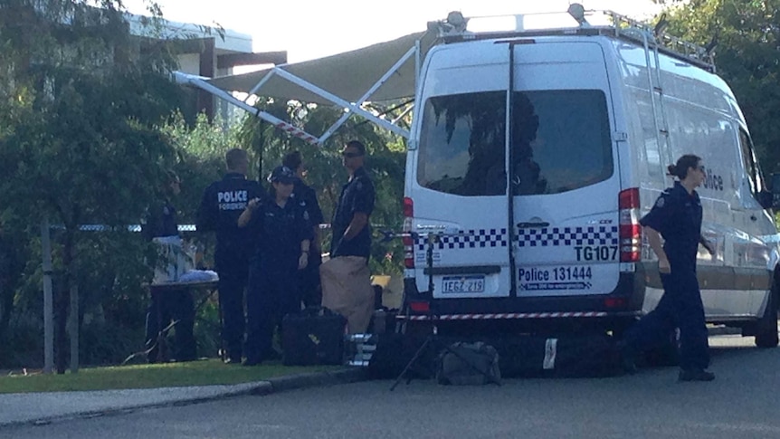 Forensic officers at Mosman Park house where woman found dead