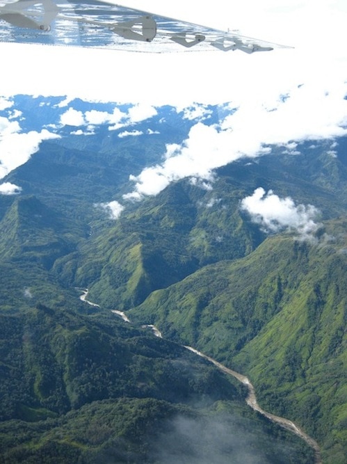 Mountains of the PNG Highlands from the air