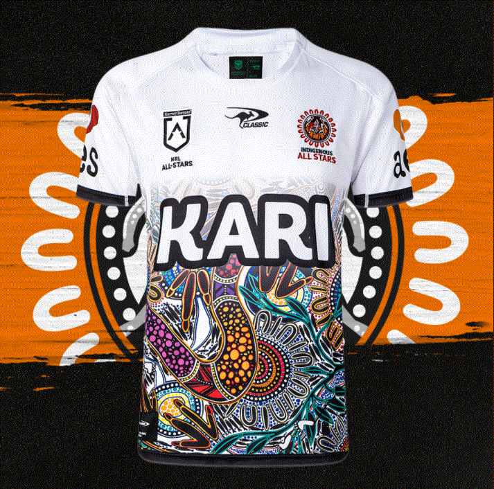 Graphic of Indigenous men's All Stars jersey 