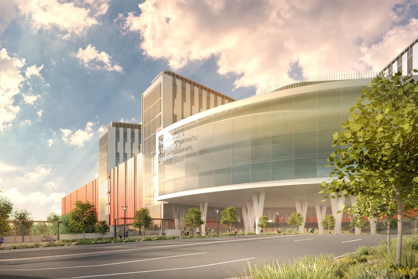 Concept design for the new Women's and Children's Hospital at Thebarton Barracks.