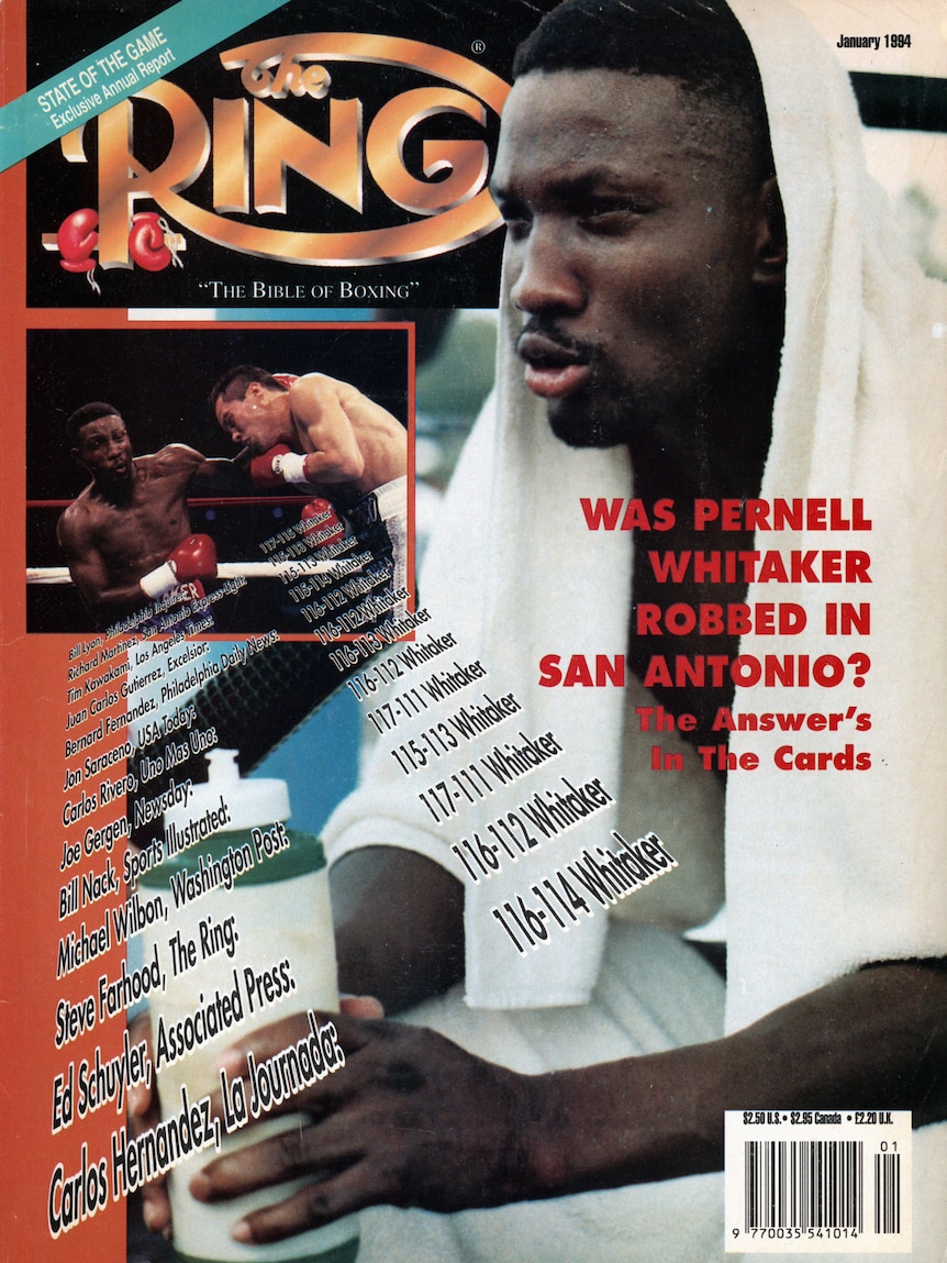 La couverture du Ring Magazine montrant Pernell Whitaker sur la couverture