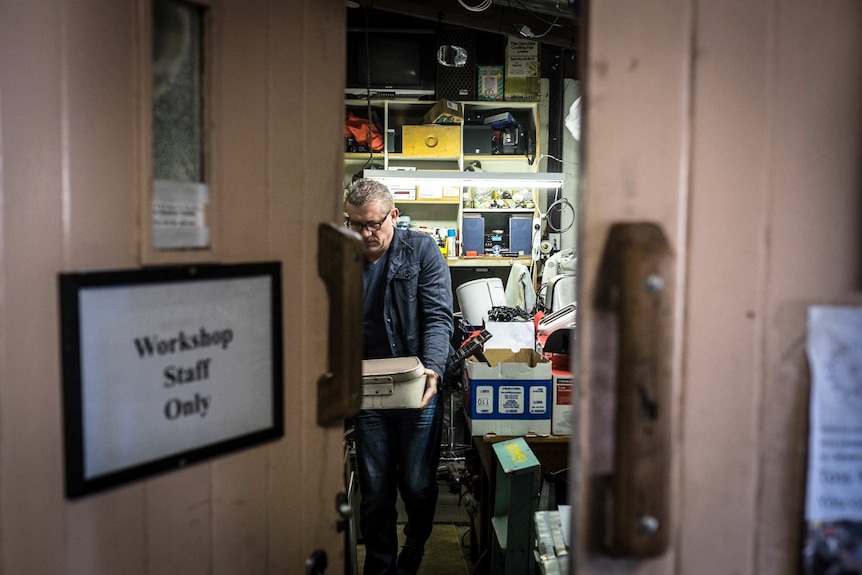 A worker at The Bower Co-Operative