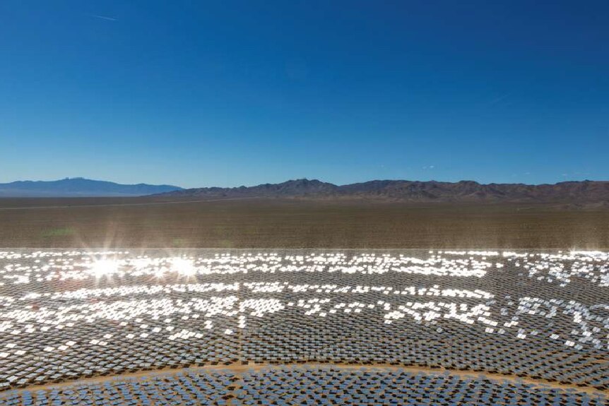 Concept picture of a solar thermal energy plant similar to the one Exergy Power hopes to build near Kalgoorlie-Boulder.