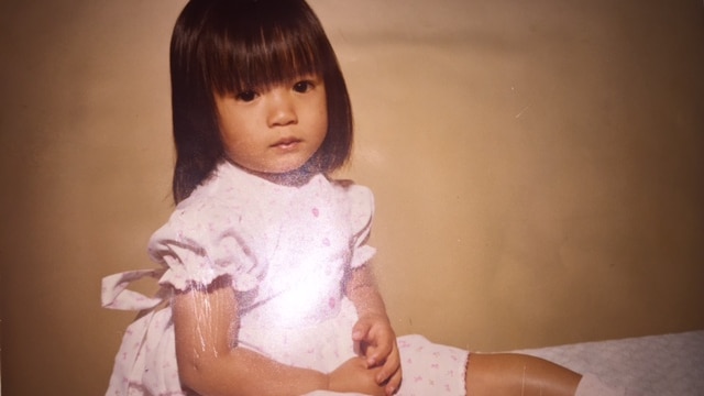 Vietnam war baby Chantal Doecke as a toddler