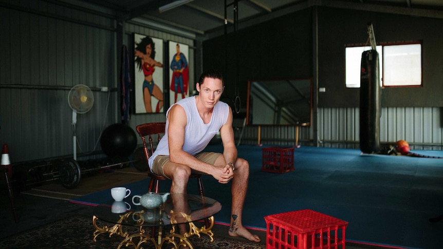 Brendan McDonnell in the shed where his father died