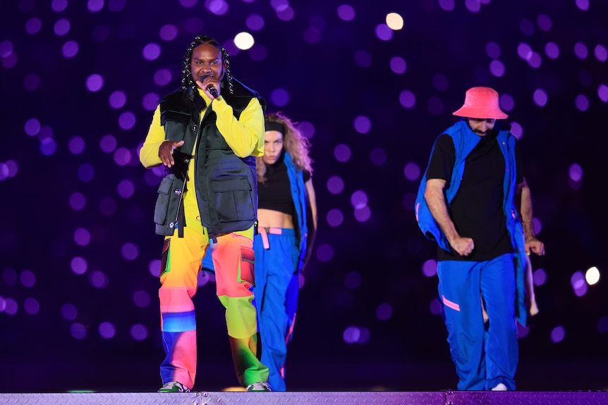 Baker Boy performs at the Birmingham 2022 Commonwealth Games closing ceremony.