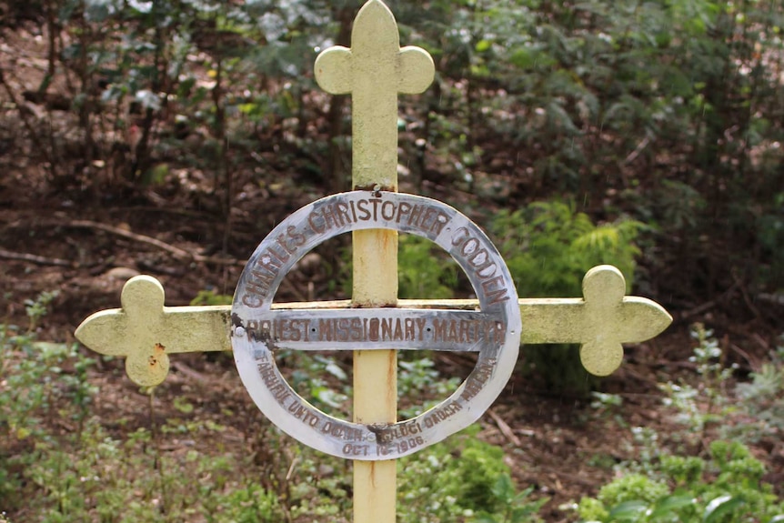 QCH grave of father charles godden on ambae island vanuatu
