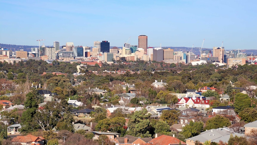 The Skyline of Adelaide looking south