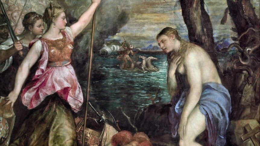 La Religione soccorsa dalla Spagna by Titian