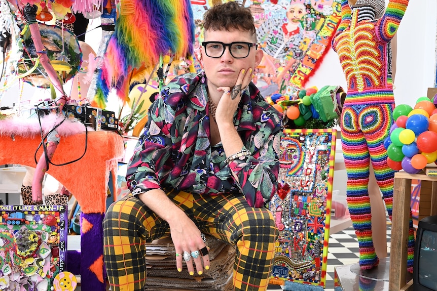 862px x 575px - Australian artist Paul Yore speaks about censorship in art, queer culture  and Catholic kitsch as ACCA exhibition surveys his career - ABC News