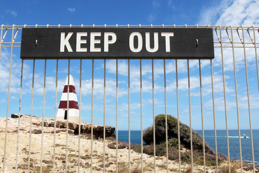 Keep out Obelisk sign