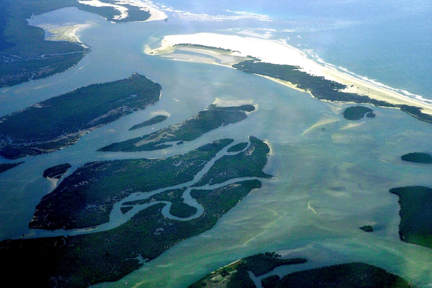 Aerial shot of Moreton Bay
