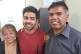 Jaylon Newchurch with his parents Joanne and Steven