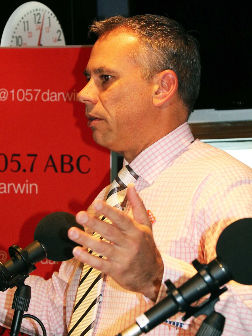 NT Chief Minister Adam Giles speaking in the Darwin ABC studio.