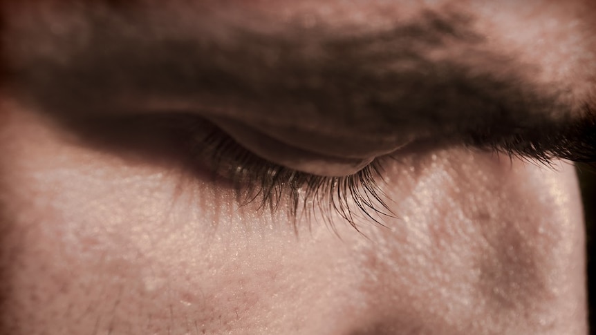 Close up of male, depression generic image.