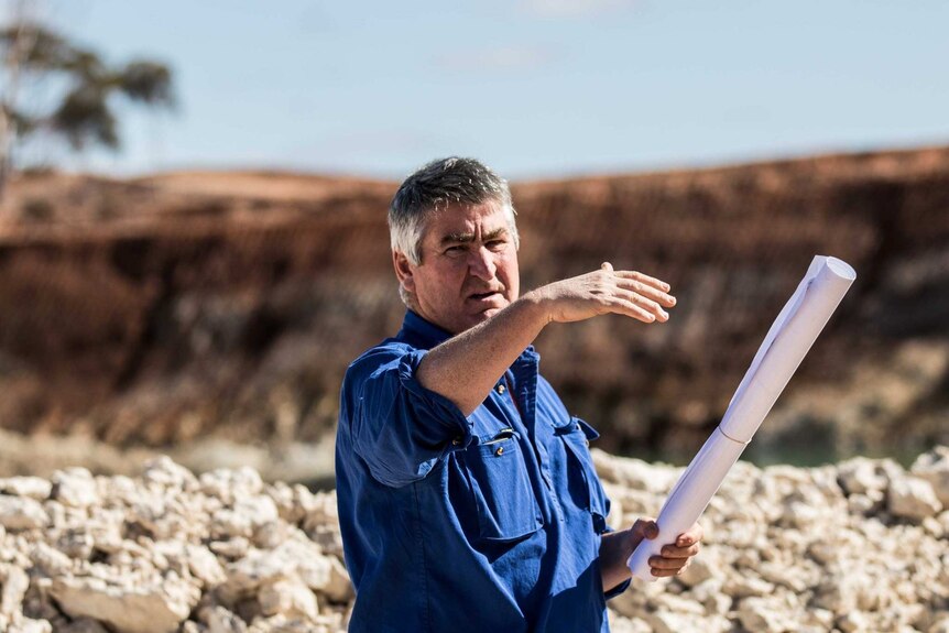 A mining boss at a gold mine in outback Western Australia.