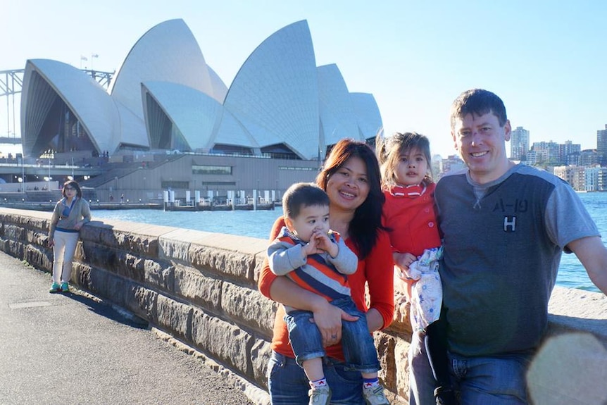 The Rhodes family who were killed in a plane crash in Laos.