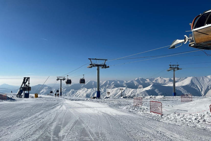 Chairlift at a ski field in Georgia.