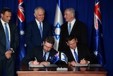 Australian Prime Minister Malcolm Turnbull meets with Israeli Prime Minister Benjamin Netanyahu.