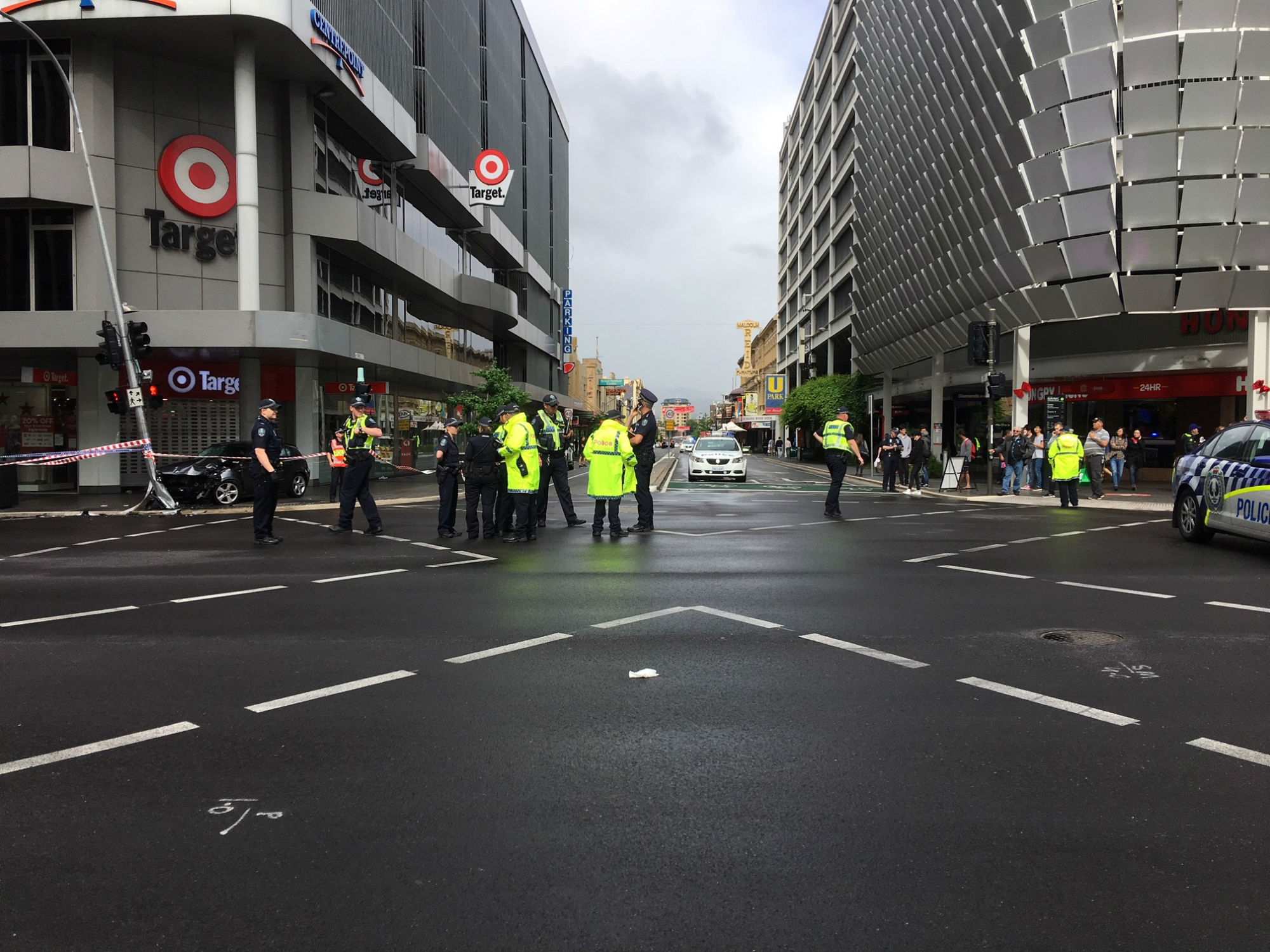 Car crash in Adelaide CBD leaves motorist, pedestrians seriously ...