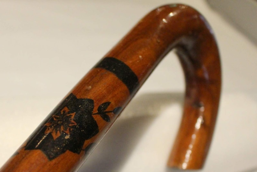 Walking stick made by Albert Namatjira, National Museum of Australia.