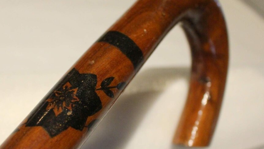 Walking stick made by Albert Namatjira, National Museum of Australia.