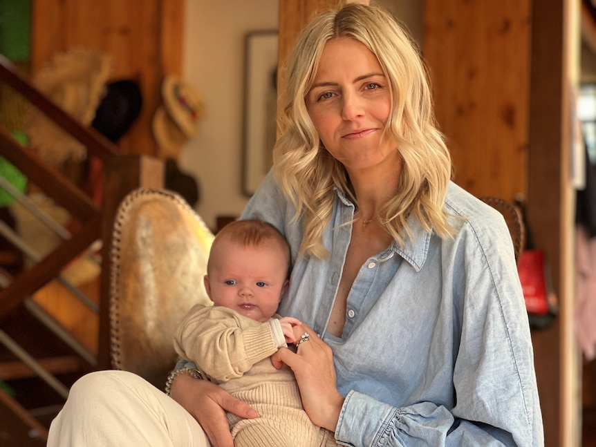 Mrs Macarthur Stanham and her daughter Indigo. 