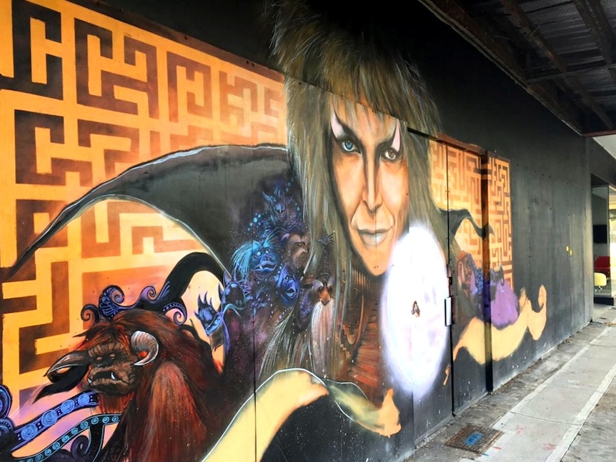 David Bowie mural in Newcastle's CBD