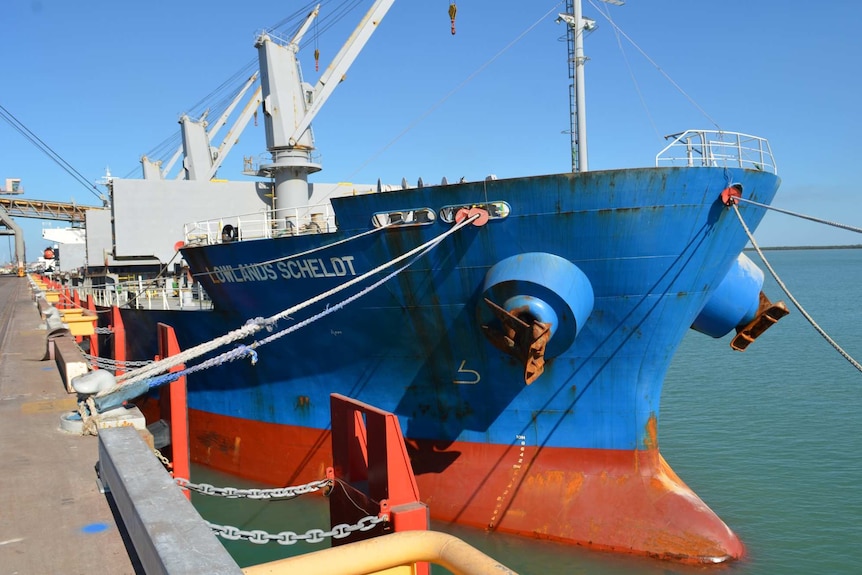 Shipping vessel loaded