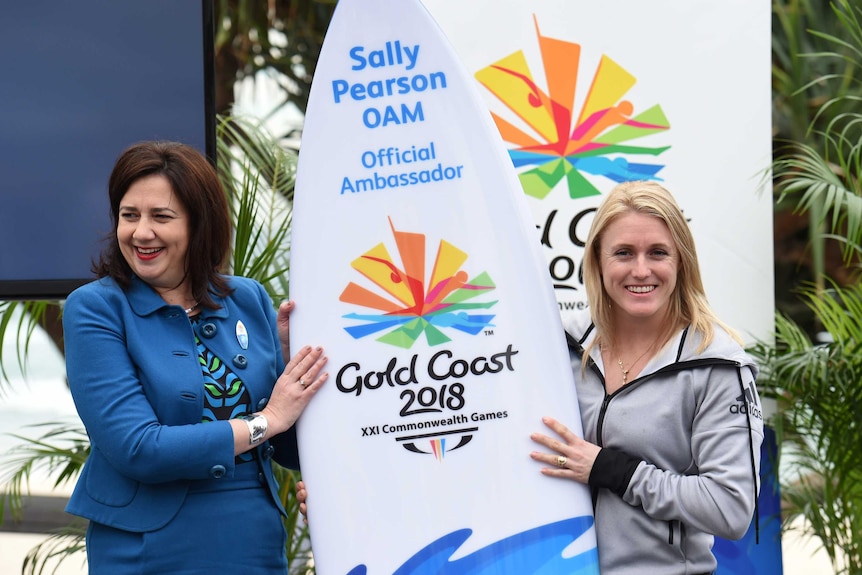 Annastacia Palaszczuk and Sally Pearson