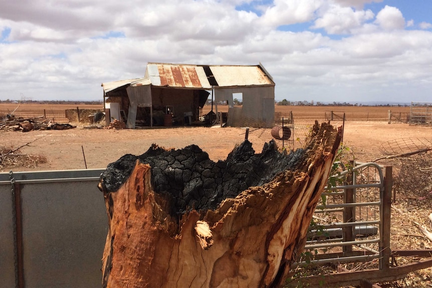 Property damaged by bushfire