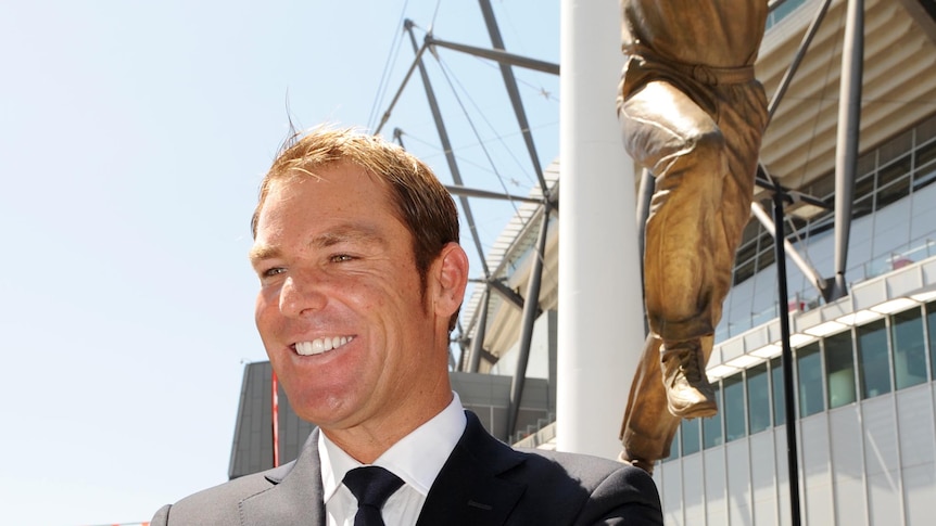 Warne was immortalised in bronze outside the MCG.