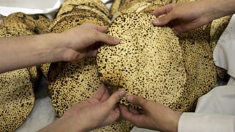 Freshly-baked matza (Getty Images)