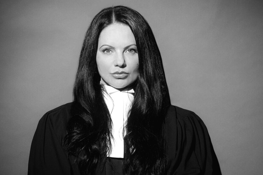 A black and white photo of Zagi Kozarov in her legal robes.
