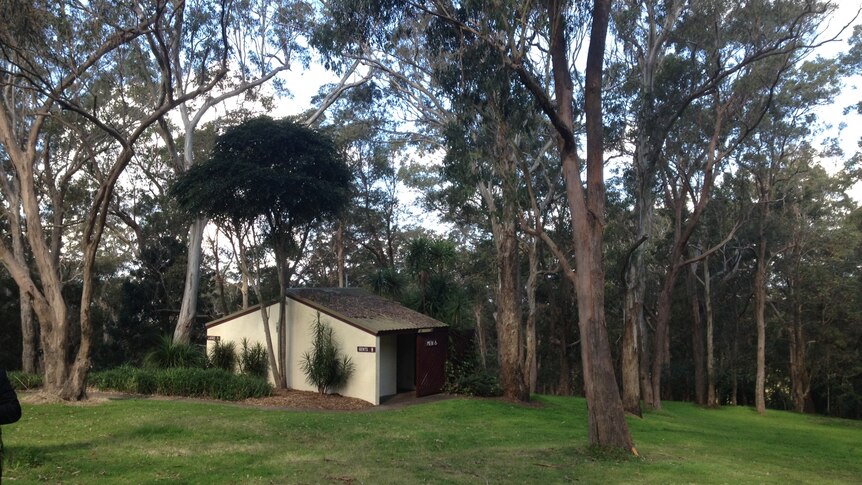 The toilet block at Picnic Point, Toowoomba where security guards found Ian Hannaford