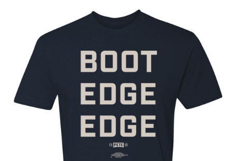 A t-shirt from the campaign website of Pete Buttigieg explaining how to pronounce his name.